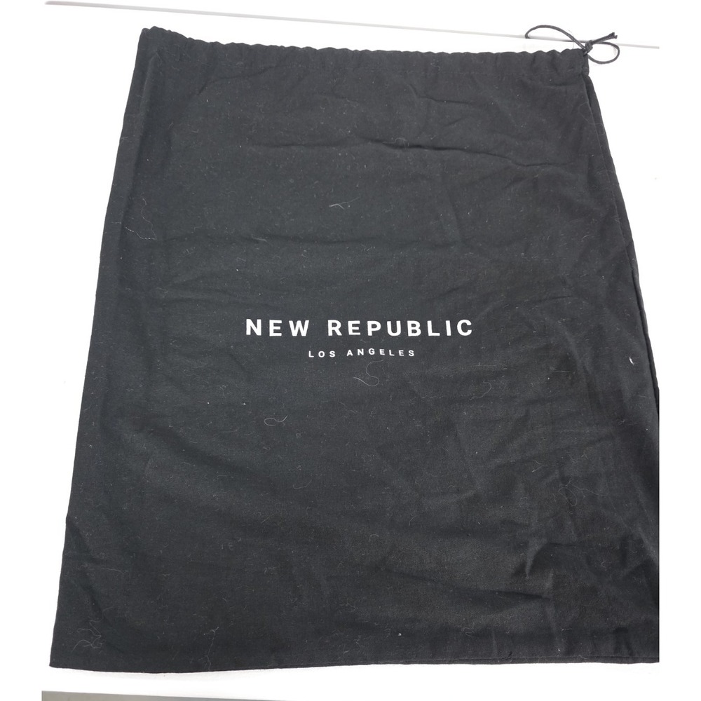 New Republic Large Dust Bag Black Logo Drawstring Shoe Storage Cover Pouch
